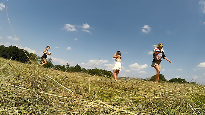 Teen Girls Go Wild In The Great Outdoors Without Panties Or Bras