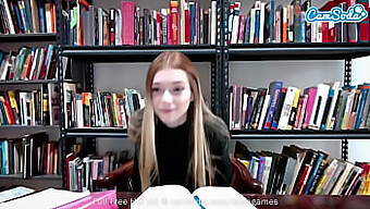 Young College Student Pleasures Herself On Webcam During Study Break