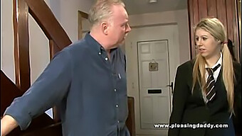 Two Mature British Men Pleasure A Young Woman'S Vagina With Oral Sex