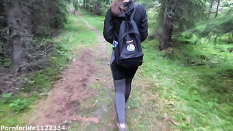 Teen European Hiker Gets Cummed On In Public