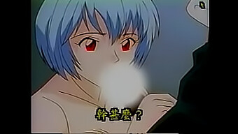 Japansk Tegneserie Med Rei Ayanami I Suggestive Stillinger