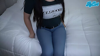 Sexy Girlfriend'S Big Booty In Tight Jeans And Real Orgasm