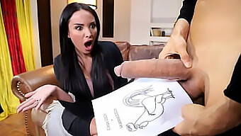 Anissa Kate, A Busty French Tutor, Confronts A Huge White Penis In This Explicit Video