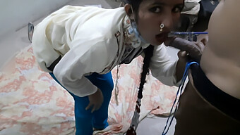 Deep Throat Action With Indian Maid In The Kitchen