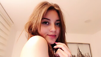 A Young College Girl With Small Breasts And A Big Ass Enjoys Flaunting Her Tight, Untouched Pussy On Her Webcam To Older Men