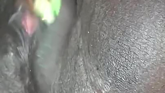 Ebony Masturbator'S Moistened Nether Regions