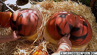 Rose Monroe And J Mac Engage In Doggy Style With Two Large Buttocks For Halloween